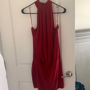 Red cocktail dress